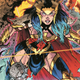 Wonder Woman wielding a chainsaw, a traditional Themysciran weapon.